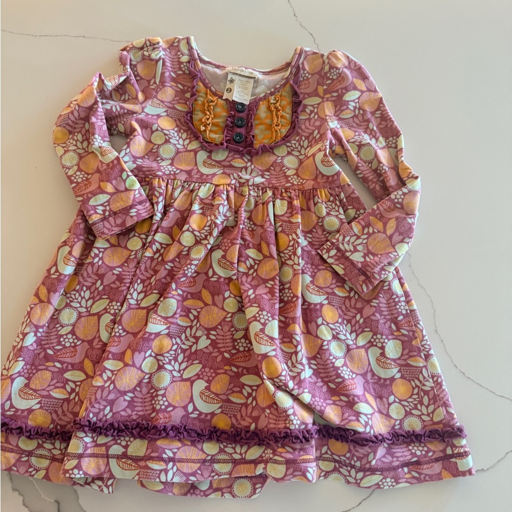Matilda Jane Orange and Purple Floral Dress